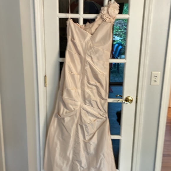 Beautiful Vintage Rickie Freeman Teri Jon gown 100% silk pale pink size 12 - Picture 4 of 6